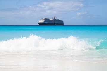 Cruise liner in the Caribbean Sea