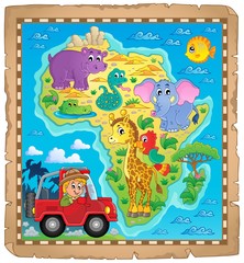 Naklejka premium Africa map theme image 4