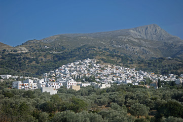 Obraz premium Dorf Filoti auf der Insel Naxos, Kykladen, Griechenland