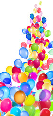 Fototapeta na wymiar flying balloons isolated