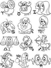 horoscope zodiac signs set