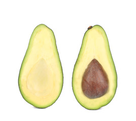 Sliced ripe avocado.