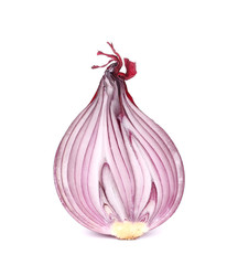 Sliced of red onion.