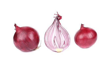 Red onions and half.