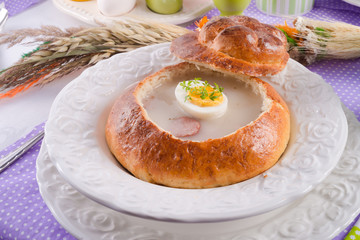 Sour rye soup