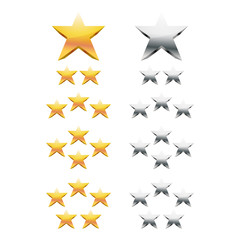 Gold and Silver Stars Rating