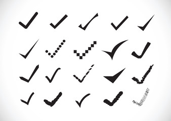 true sign confirm icons set