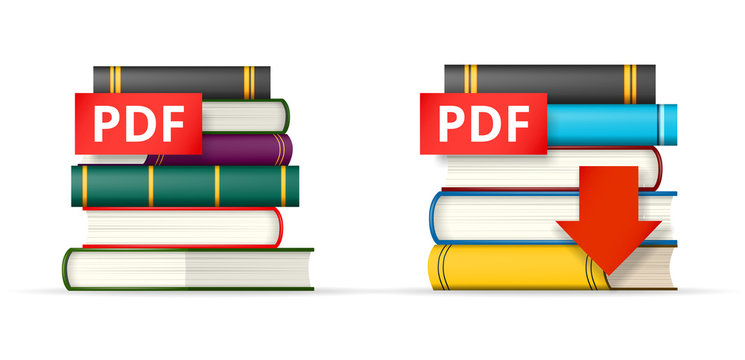 PDF books stacks  icons