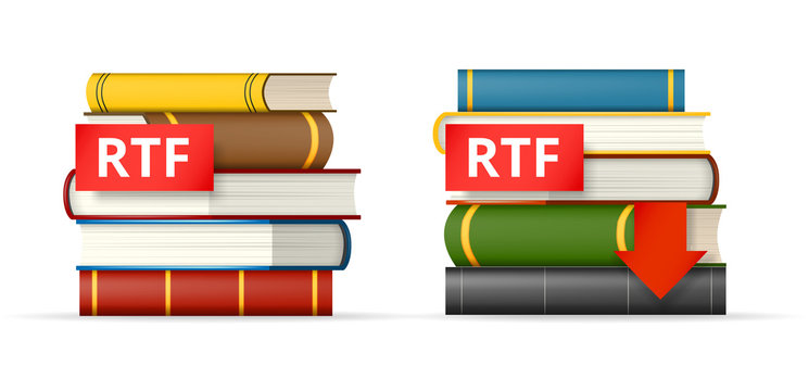 RTF books stacks  icons