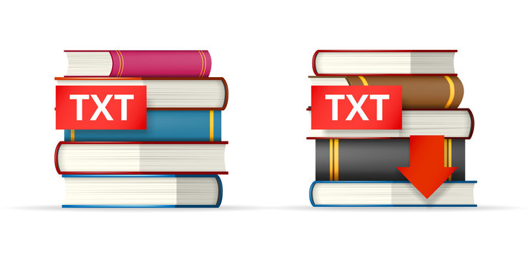TXT books stacks  icons