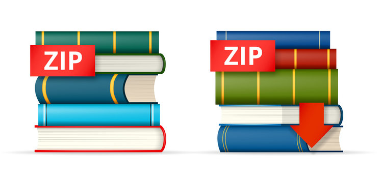 ZIP books stacks  icons