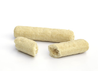 Mixed cereal cracker isolated on the white background