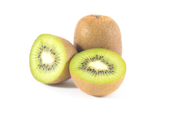 Whole kiwi fruit and his segments