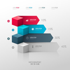 Vector template for infographic or web design