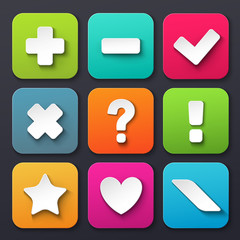 Obraz premium Set of Different Signs Icons