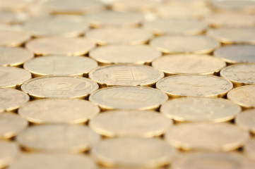 Euro coins background