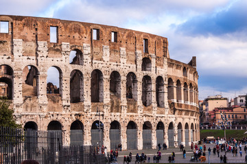 Fototapeta na wymiar The Iconic, the legendary Coliseum of Rome, Italy