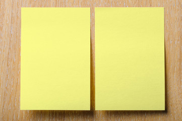 Office stickers on wooden background