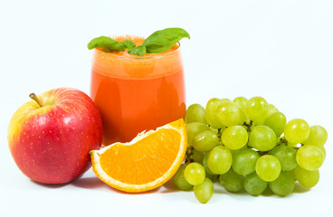 Carrot juice with fruit juicers