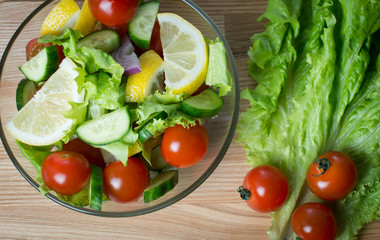 Vegetable salad. Healthy food. Diet.