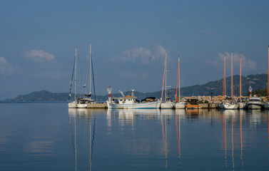 Fototapeta na wymiar Quiet boat harbour