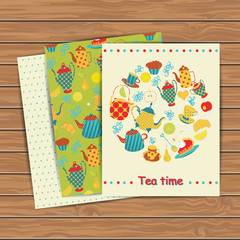 Tea time card set