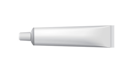 Tube Of Toothpaste, Cream Or Gel Grayscale Silver White Clean