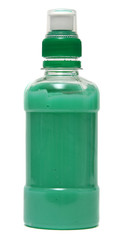 Plastic Bottle with liquid soap on white background. shampoo