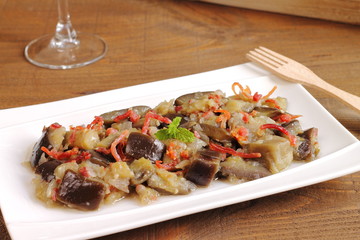 Eggplant with prosciutto