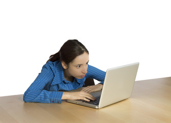 Business woman with a shocked look