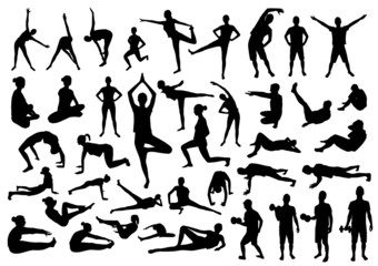 Woman fitness silhouette