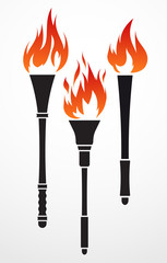 Set of 3 torches