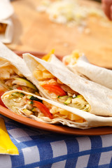 chef making tortilla