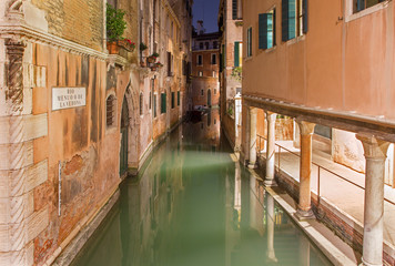 Fototapeta na wymiar Venice - Look to Rio della Verona at dusk