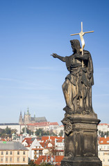 Fototapeta na wymiar Ponte Carlo - Statue - Praga