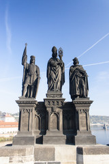 Fototapeta na wymiar Ponte Carlo - Statue - Praga