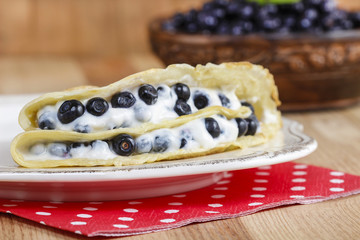 Pancakes with blueberries