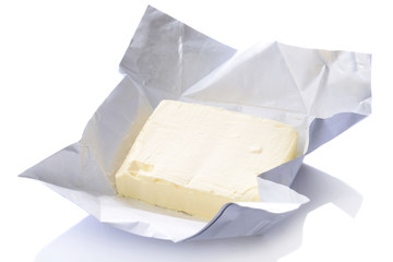 Tasty butter isolated on white