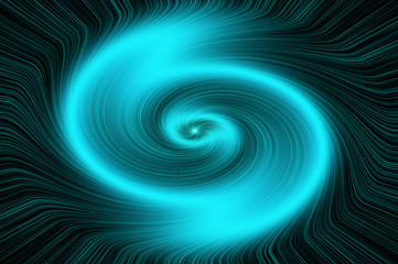 Swirling star - turquoise. Abstract background.