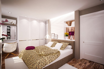 Interior Bedroom in modern style