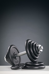 Dumbbell with Black Discs