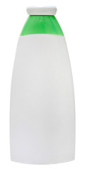 Plastic Bottle with liquid soap on white background. shampoo