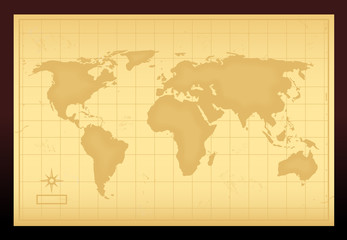 Fototapeta na wymiar Vintage World Map