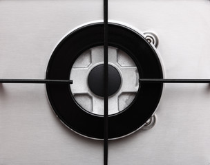 Detail of hob gas burner.