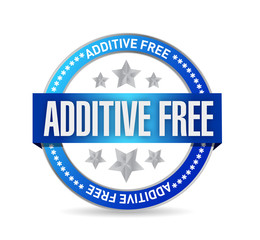 additive free blue seal illustration design