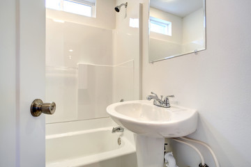 Simple bathroom interior.