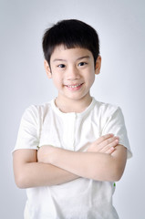 Portrait of Happy asian cute boy