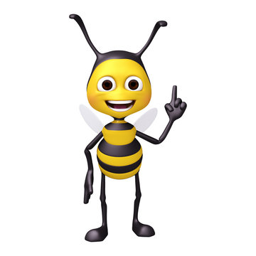 bee pointing hand
