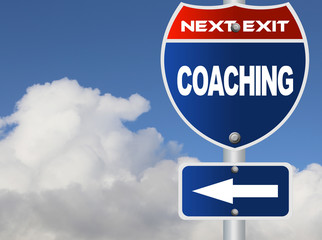 Coaching road sign