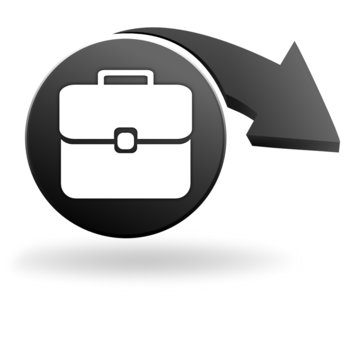 mallette sur symbole noir